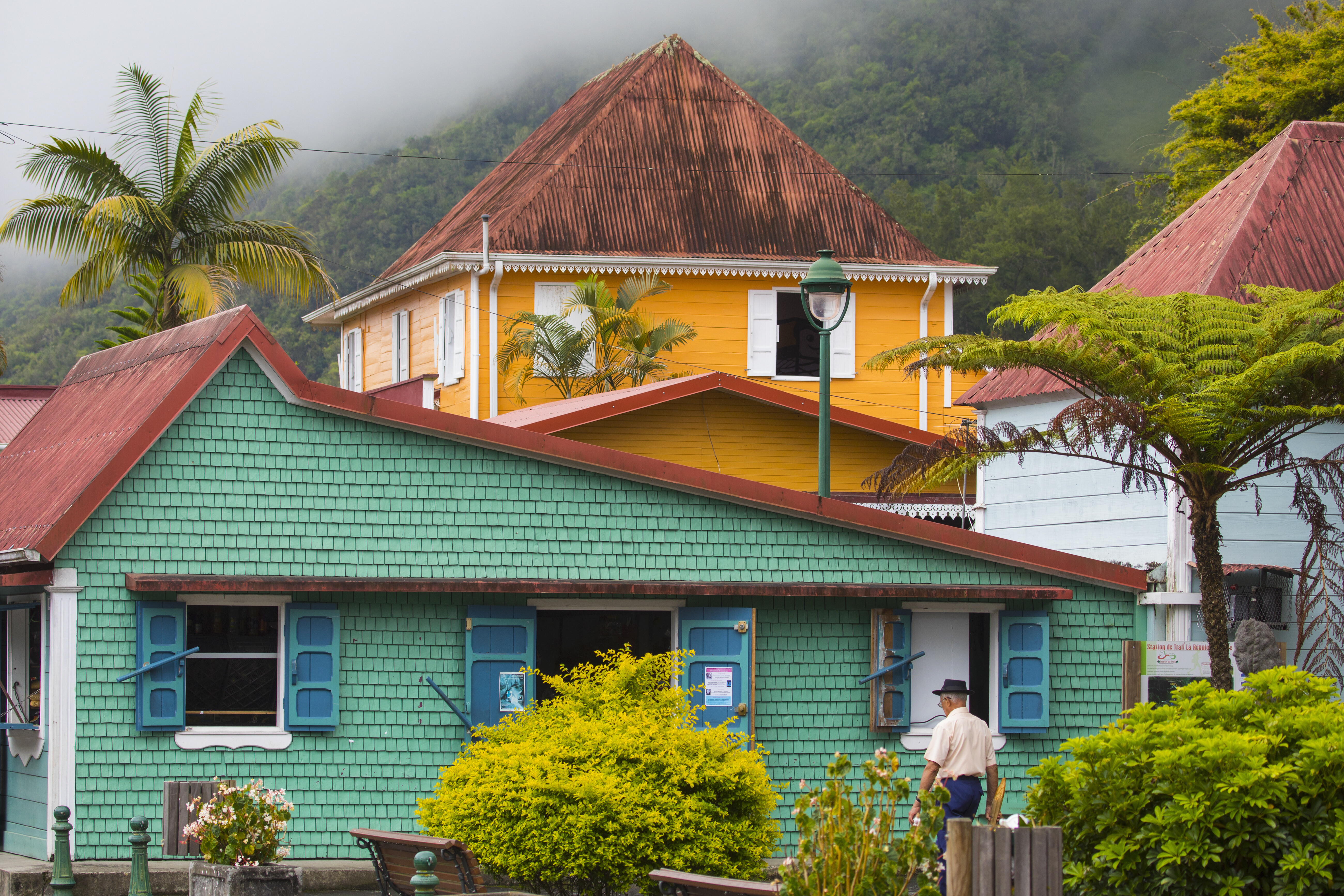 Colorful vacation rental houses
